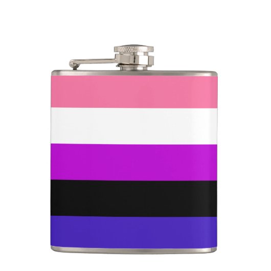 Genderfluidity Pride flag Flask フラスク (正面)