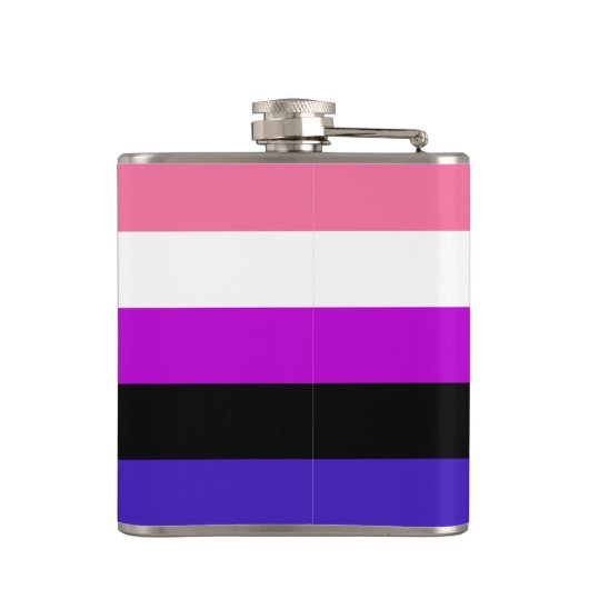 Genderfluidity Pride flag Flask フラスク (裏面)