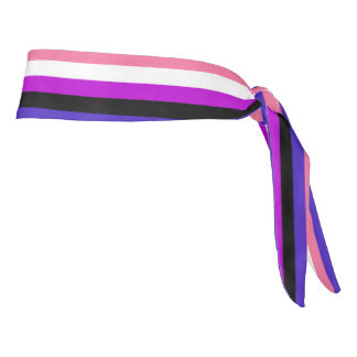 Genderfluidity Pride flag Tie Headband タイヘッドバンド