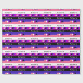 Genderfluidity pride flag with text wrapping paper ラッピングペーパー (フラット)