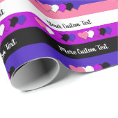 Genderfluidity pride flag with text wrapping paper ラッピングペーパー (ロールコーナー)