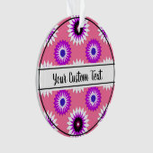 Genderfluidity pride pink flower pattern ornament オーナメント (正面)