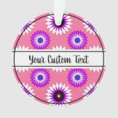 Genderfluidity pride pink flower pattern ornament オーナメント (正面)