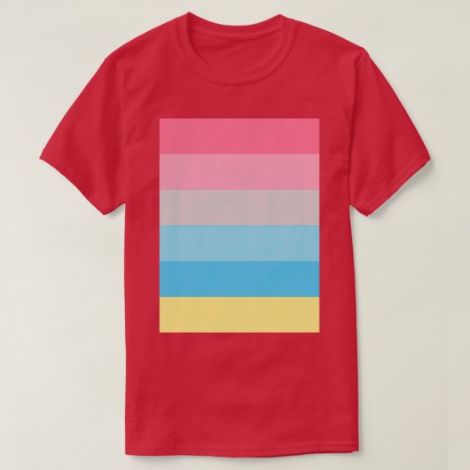 Genderfluxフラグ Tシャツ (デザイン正面)