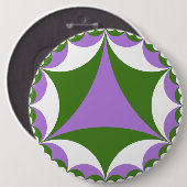 Genderqueerのフラクタルボタン 缶バッジ (正面&裏面)