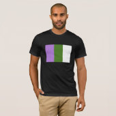 Genderqueerの旗のワイシャツ Tシャツ (正面フル)