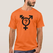GENDERQUEERシンボルブラック Tシャツ (正面)