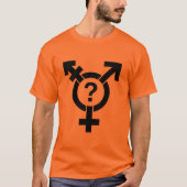 GENDERQUEERシンボルブラック Tシャツ (正面)