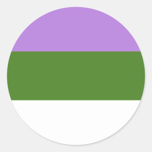 Genderqueerステッカー ラウンドシール (正面)