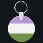 Genderqueerフラグのキーリング キーホルダー<br><div class="desc">ジェンドレシンプルークエア旗の色を描いたデザイン:)</div>