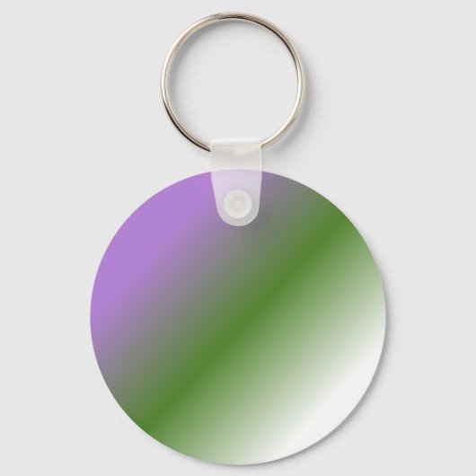 Genderqueerフラグkeychain – グラデーション キーホルダー (正面)