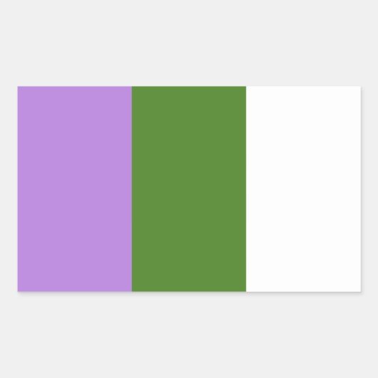 Genderqueerフラッグステッカー 長方形シール (正面)