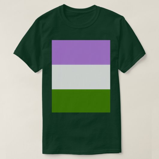 Genderqueerプライドの配色グラフィック Tシャツ (デザイン正面)