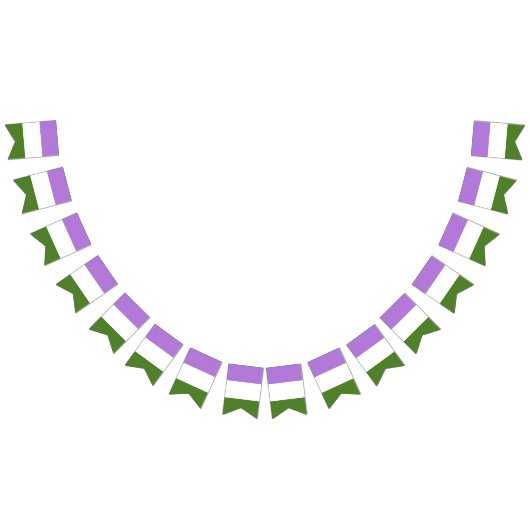 Genderqueerプライド国旗のバナー バンティングフラッグ (全)