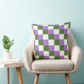 Genderqueer colors checkered pattern throw pillow クッション (椅子)