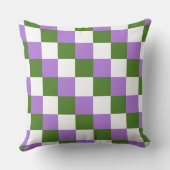 Genderqueer colors checkered pattern throw pillow クッション (裏面)