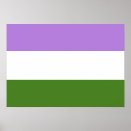 GENDERQUEER FLAGオリジナル-.png ポスター (正面)