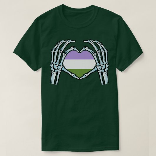 Genderqueer  Gay Skeleton  Nonbinary Gender  Tシャツ (デザイン正面)