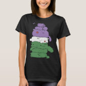 Genderqueer Kitten Gay Pride LGBTQ Queer Flag Tシャツ (正面)