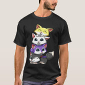 Genderqueer Nonbinary Pride LGBTQ Foxes Tシャツ (正面)