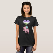 Genderqueer Pig Fairy非バイナリージェンダー Tシャツ (正面フル)