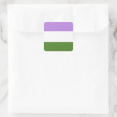Genderqueer Pride Flag スクエアシール (バッグ)
