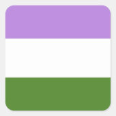 Genderqueer Pride Flag  スクエアシール (正面)