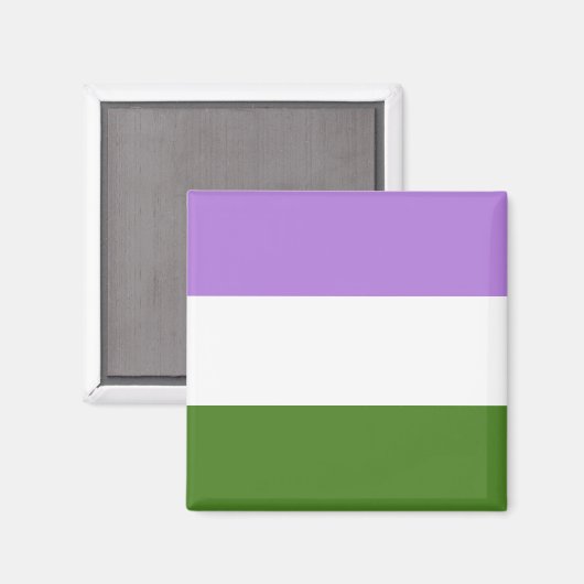 Genderqueer Pride Flag  マグネット (正面/裏面)