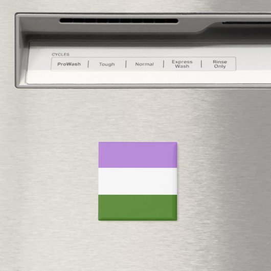 Genderqueer Pride Flag  マグネット (インサイチュ (食洗機))