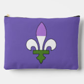 Genderqueer pride fleur-de-lis  アクセサリーポーチ (正面)