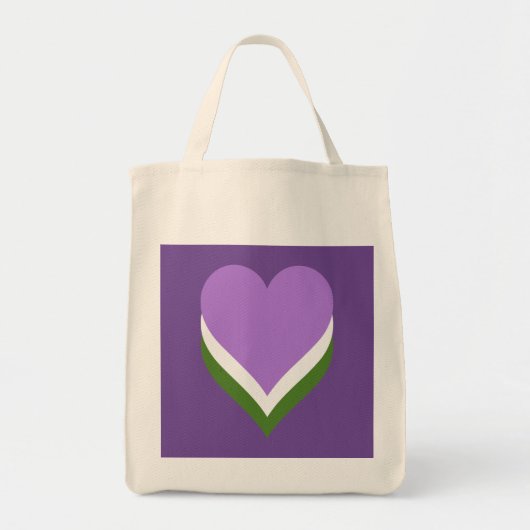 Genderqueer pride hearts  トートバッグ (正面)