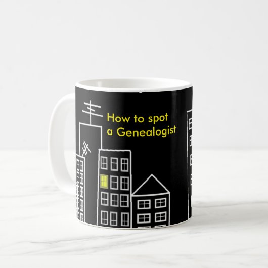 Genealogistのマグに斑点を付ける方法 コーヒーマグカップ (正面左)