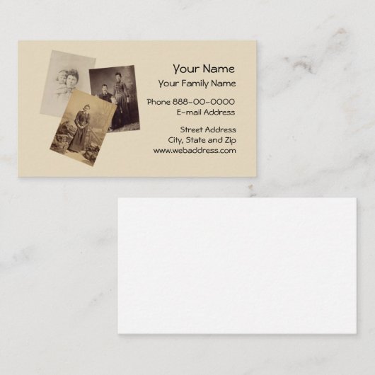 Genealogistの名刺 名刺 (正面/裏面)