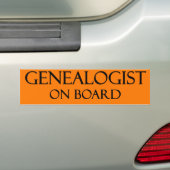 Genealogistの船上にバンパーステッカー バンパーステッカー (車上)