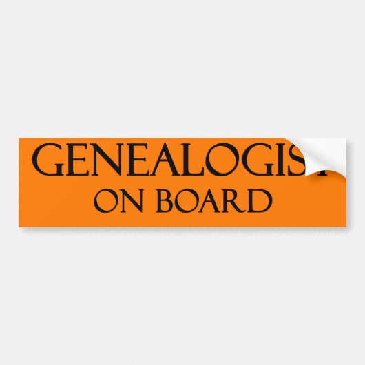 Genealogistの船上にバンパーステッカー バンパーステッカー (正面)