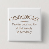 GENEALOGIST。 缶バッジ (正面)
