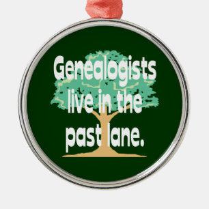 Genealogistsは過去の車線のオーナメントに住んでいます メタルオーナメント