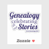 Genealogy – celebrating all our stories シール (シート)