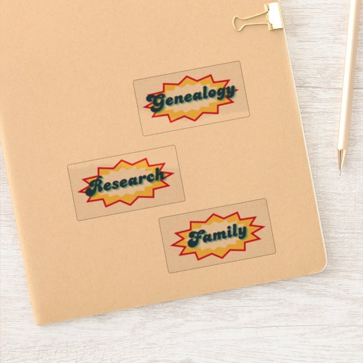 Genealogy, Research, Family, comic book pop design シール (ノートブック)