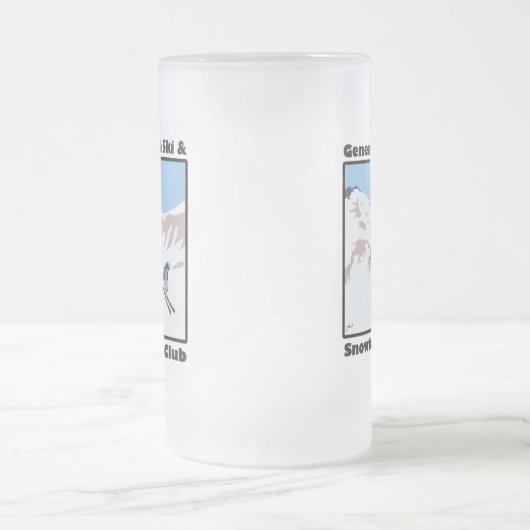 Genentechのスキーおよびスノーボードクラブマグ フロストグラスビールジョッキ (中央)