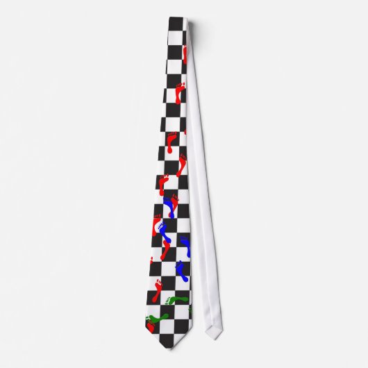 GenepoolのデザインによるCheckerwalk ネクタイ (正面)