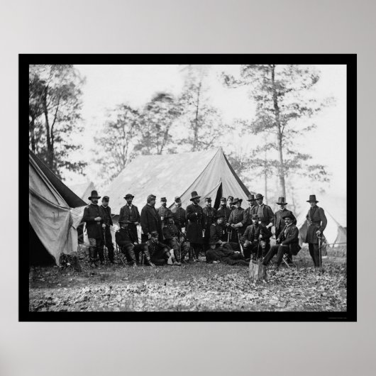General Ambrose Burnside and Staff 1862 ポスター (正面)