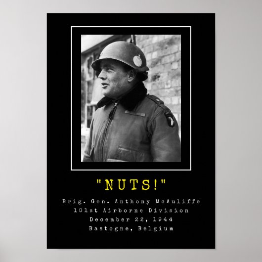 General Anthony McAuliffe - NUTS ポスター (正面)