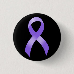 General Cancer - Lavender Ribbon 缶バッジ