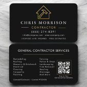 General Construction QR Code Black Gold  名刺