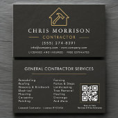 General Construction Slate Stone.Black QR Code 名刺