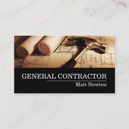 General Contractor Builder Manager建築 名刺 (正面)