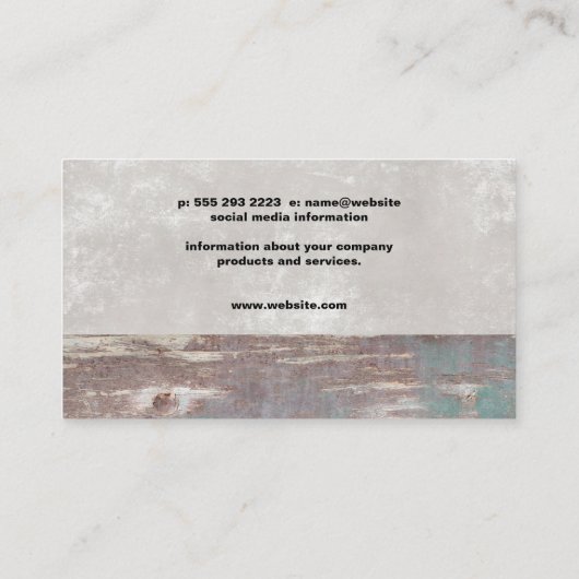 General Contractor | Construction | Repair 名刺 (裏面)