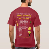 General Contractor HandyMan Do It All Template Tシャツ (裏面)
