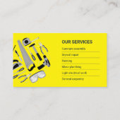 General Contractor, Handyman service, Construction 名刺 (裏面)